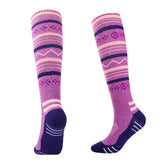 Knee High Merino Wool Ski Socks | Tribal Stripe Pattern